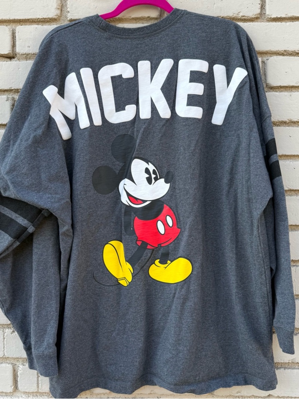 Disney Mickey Mouse Spirit Jersey Style LS Sweatshirt in Gray - Size XL - Picture 4 of 6